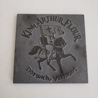 King Arthur Flour Norwich VT Etched in Stone Carved Raised Trivet Tile Black 6x6