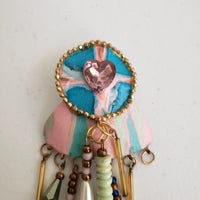 Vintage Fogg Abstract Dream Catcher Single Earrings Statement Pin Brooch Jewelry