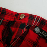 Vtg Celtic Craft Centre Red Tartan Plaid Kilt Skirt Wool Fringe Wrap Womens XS S