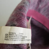 Vintage Kangol Cascade England Pink Angora Fur Bucket Hat Belted Womens England