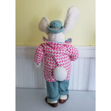 Karen Didion Spring Cottontail Collection Gentleman Bunny Figurine 20 In Easter