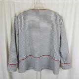 Designer Franz Mari Collarless Black & White Checked Blazer Jacket Womens 58 XL