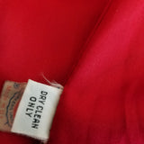 Vintage JG Hook Red Wool Half Belted Back Fit & Flare Peacoat Coat Womens S Demi