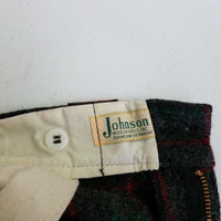 Vintage Plaid Johnson Wool 8 Points Pants Mens sz 36x31 Suspender Ready Woodsman