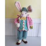 Karen Didion Spring Cottontail Collection Gentleman Bunny Figurine 20 In Easter