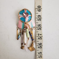 Vintage Fogg Abstract Dream Catcher Single Earrings Statement Pin Brooch Jewelry