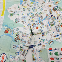 ESSO Standard European Maps Lot of 7 Mid Century Danmark Nederland Swisse Espana