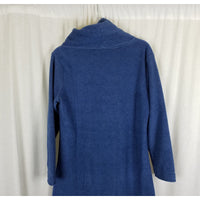The Vermont Country Store Soft Fleece Cowl Neck Lounger Nightgown Robe Womens S