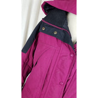 Vintage LL Bean Hooded Winter Snow Ski Parka Jacket Womens S Magenta Raspberry