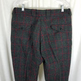 Vintage Plaid Johnson Wool 8 Points Pants Mens sz 36x31 Suspender Ready Woodsman