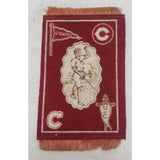 B33 Murad U of C Univ of Chicago Fencing Tobacco Felt Fringe Mini Rug 5 in 1900s