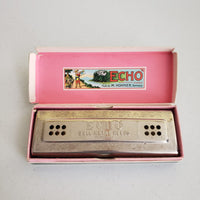 The Echo Harp M. Hohner C/G 55/80 M2 Harmonica Bell Metal Reeds Germany in Box