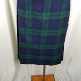 Vintage Aljean Canada Pleated 100% Wool Tartan Plaid Kilt Wrap Skirt Womens 28in