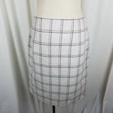 Linda Allard Ellen Tracy Plaid Tweed Angora Wool Skirt Womens sz 10 Short Pencil
