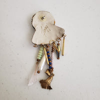 Vintage Fogg Abstract Dream Catcher Single Earrings Statement Pin Brooch Jewelry