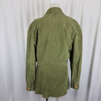 Georgetown Leather Design Leather Suede Wrap Jacket Coat Womens L Belt Tie Sash