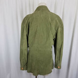 Georgetown Leather Design Leather Suede Wrap Jacket Coat Womens L Belt Tie Sash