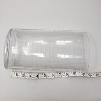 Global Views Oval Etched Clear Glass Grid Map Vase Portugal 10 in Weighted