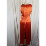 Vintage Soda Blu Maxi Sleeveless Metallic Sheen Tank Dress Womens M USA Rust