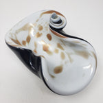 Post Modern Polka Dot Hand Blown Glass Bowl Basin Ashtray Murano Weighted 1990