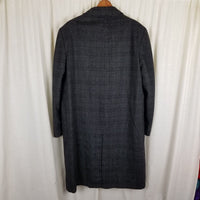 Vintage Montagna Robert Hall Plaid Peacoat Winter Wool Coat Mens 40 42 50s MCM