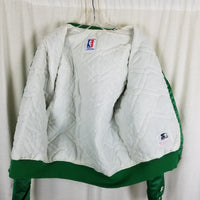 Vintage 80s NBA Starter Boston Celtics Green Satin Basketball Jacket Mens Medium