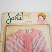 NOS 1987 World Of Wonder Julie Doll Pajamas Slippers Outfit Set Cuddling Up WOW