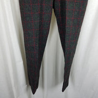 Vintage Plaid Johnson Wool 8 Points Pants Mens sz 36x31 Suspender Ready Woodsman