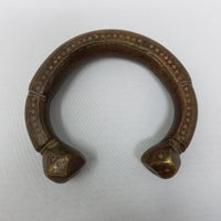 Rare 1800's Antique African Niger Baoulé Dogon Bronze Manilla Currency Bracelet