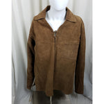 Vintage Leather Suede Lace Up Mountain Man Western Popover Shirt Jacket Mens L