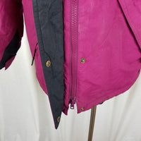 Vintage LL Bean Hooded Winter Snow Ski Parka Jacket Womens S Magenta Raspberry