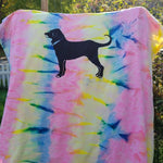 Vintage The Black Dog Marthas Vineyard Tie Dye Throw Blanket Sweatshirt Material