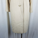 Vintage Cashmere Mink 50s 60s Jackie O Mod MCM Wool Collarless Peacoat Womens 12