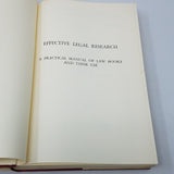 Effective Legal Research Law Book Little Brown Price Bitner 1st Ed HCDJ 1953