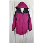 Vintage LL Bean Hooded Winter Snow Ski Parka Jacket Womens S Magenta Raspberry