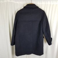 Vintage Lodenfry Loden Coat Wool Leather Toggle Closure Duffle Coat Peacoat Womens M L