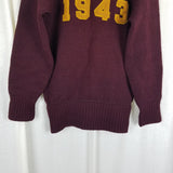 Vintage Class of 1943 Boston College BC Horace Partridge Knit Sweater Athletic Mens S M