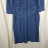 The Vermont Country Store Soft Fleece Cowl Neck Lounger Nightgown Robe Womens S