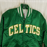 Vintage 80s NBA Starter Boston Celtics Green Satin Basketball Jacket Mens Medium