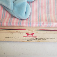 NOS 1987 World Of Wonder Julie Doll Pajamas Slippers Outfit Set Cuddling Up WOW
