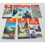 ESSO Standard European Maps Lot of 7 Mid Century Danmark Nederland Swisse Espana