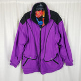 Obermeyer Orange Blossom Reversible 80s Puffer Ski Winter Parka Jacket Womens 18