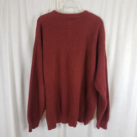 Vintage LL Bean Knit SWEATER 100% Cotton Ribbed Crewneck Pullover Mens XXLT Rust