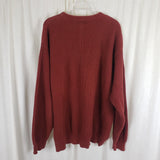 Vintage LL Bean Knit SWEATER 100% Cotton Ribbed Crewneck Pullover Mens XXLT Rust
