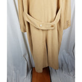 Vintage Marvin Richards Wool Camel Hair Long Maxi Peacoat Coat Womens XL Tan 80s