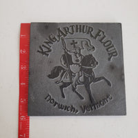 King Arthur Flour Norwich VT Etched in Stone Carved Raised Trivet Tile Black 6x6