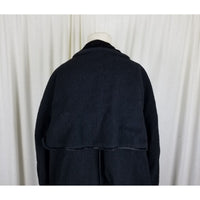 Ein Althof Modell Winter Wool Long Maxi Peacoat Womens L Velvet Collar Trim