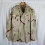 US GI Desert Camo M65 Field Jacket BDU Cold Weather Coat Mens L 1999 Camouflage