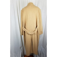 Vintage Marvin Richards Wool Camel Hair Long Maxi Peacoat Coat Womens XL Tan 80s