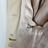 Vintage Cashmere Mink 50s 60s Jackie O Mod MCM Wool Collarless Peacoat Womens 12